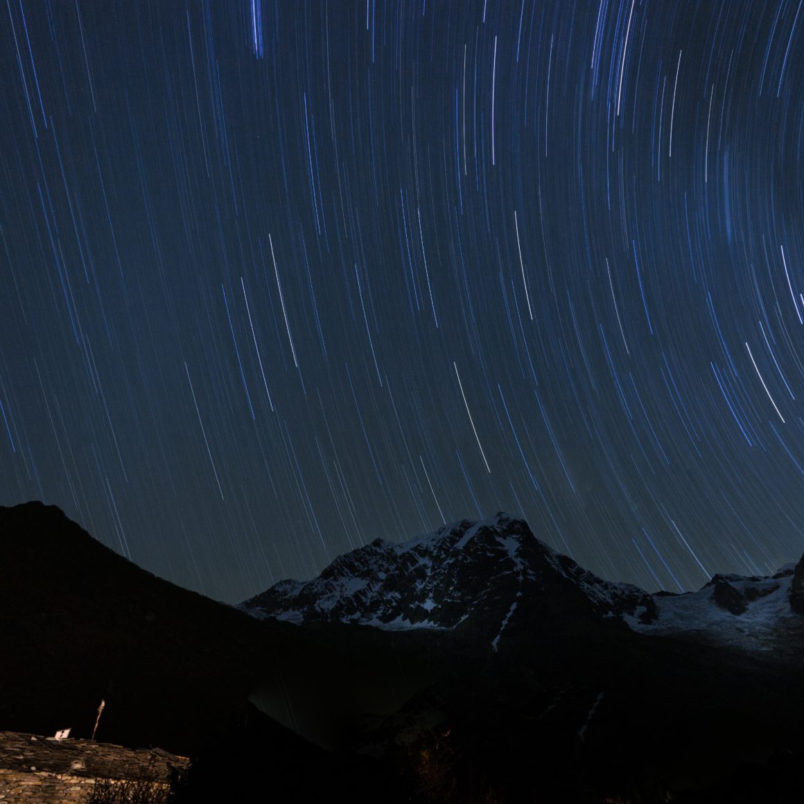 stars over mountains